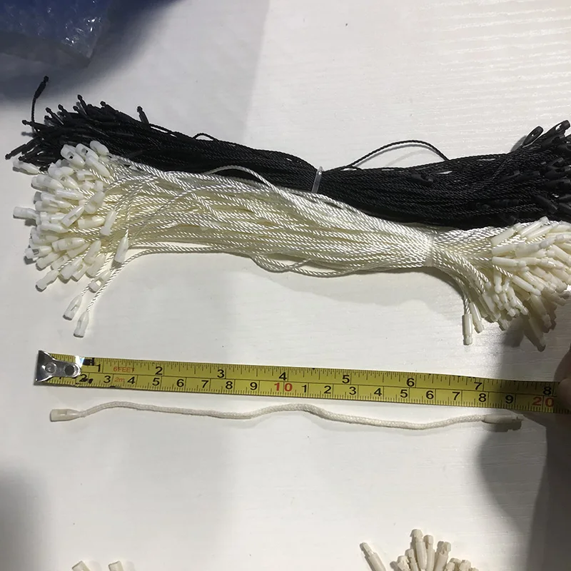 White Black 100Pcs Large Bullet Clothes Cotton Tag Rope Cords Hanging Tablet For Garment Bag Tags Cards DIY Clothing Accessories