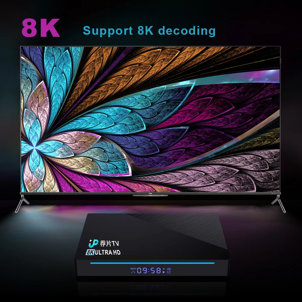 Android TV Box JPTV RK3566 8GB RAM 32GB ROM Android Box Support 2.4G/5.8G WiFi6 BT5.0 8K Video Set Top TV With Air Mouse