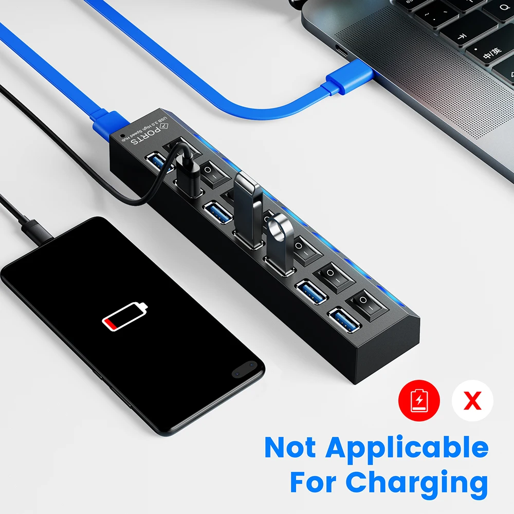 Usb Hub Usb Splitter 3 0 2.0 Extensor Usb Switch Multi-hub Concentrator  Several Ports Extender With Power Supply For Macbook PC - AliExpress