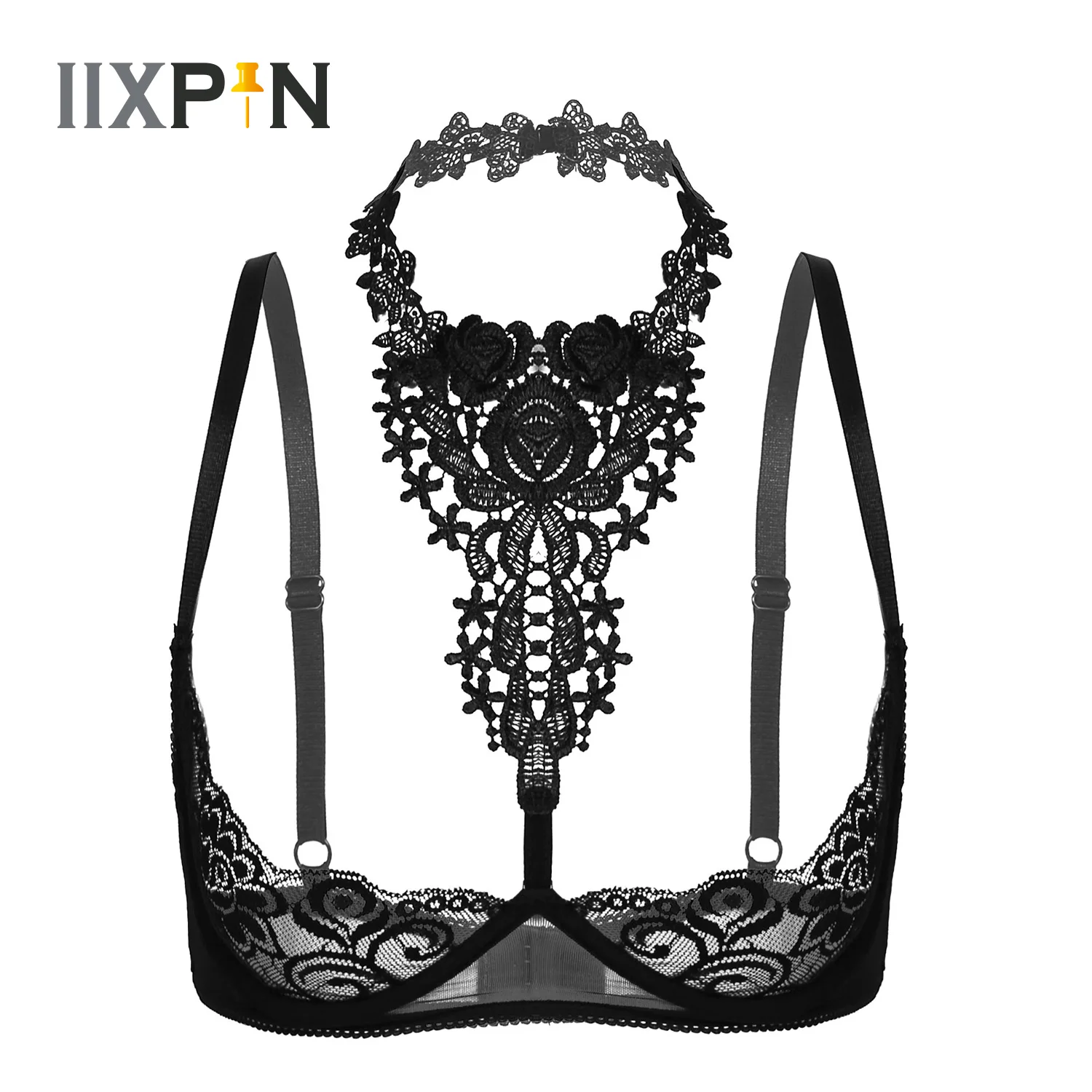Sexy-Vrouwen-Lingerie-See-Through-Bloemen-Lace-Beugel-Ongevoerd-Beha