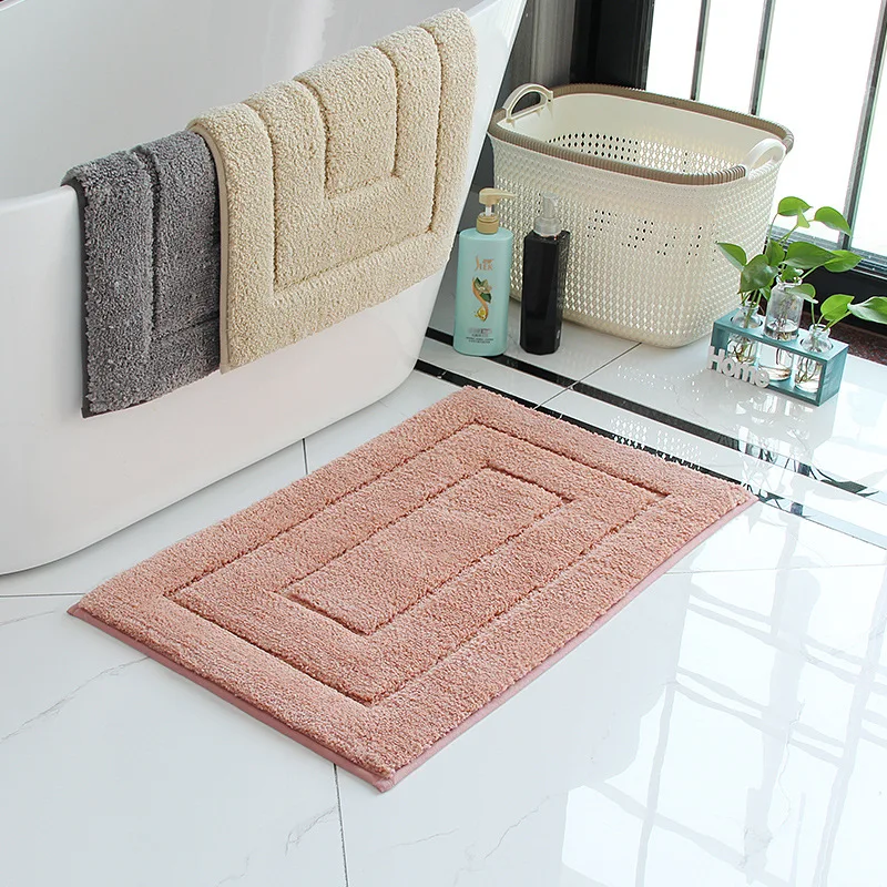 

Bath Mats Non Slip, High Pile Super Absorbent Bathroom Mat Microfiber Soft Machine Washable Floor Mat for Bathtub Bedroom