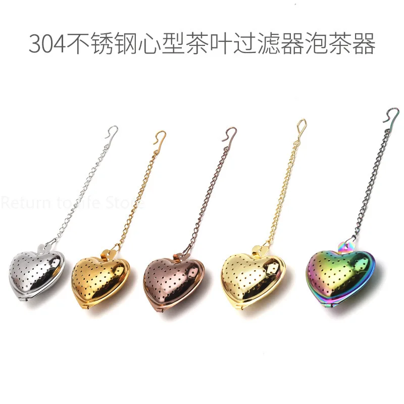 Tea Infuser Tea Strainer Heart Shape Stainless Steel Tea Infuser Spice Ball Strainer