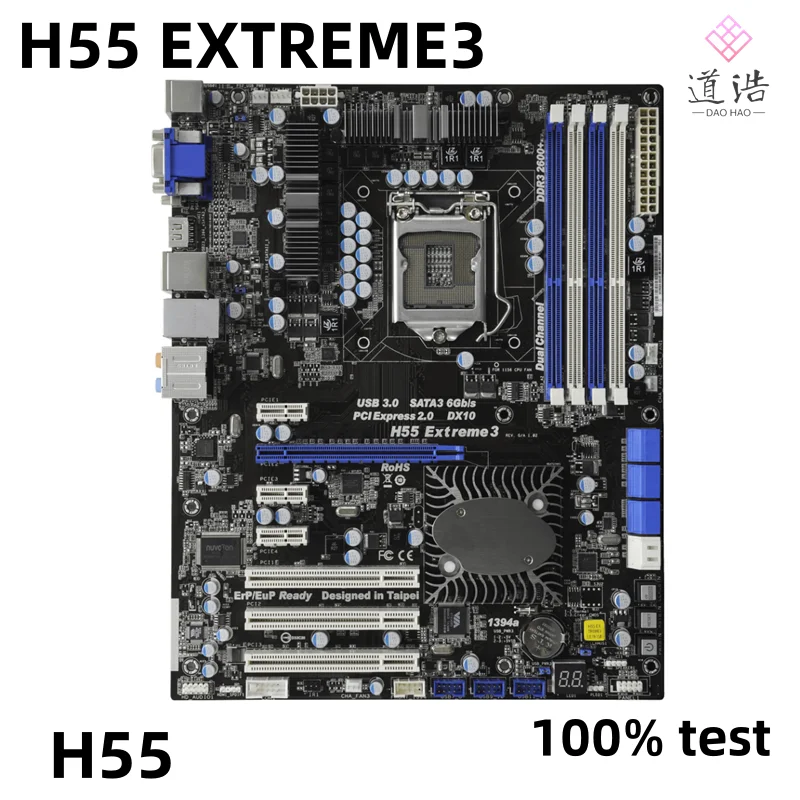 For ASROCK H55 EXTREME3 Motherboard 16GB HDMI PCI-E2.0 LGA 1156 DDR3 ATX H55 Mainboard 2 S588e561a0e1c41bfbed81ffb10d38143R