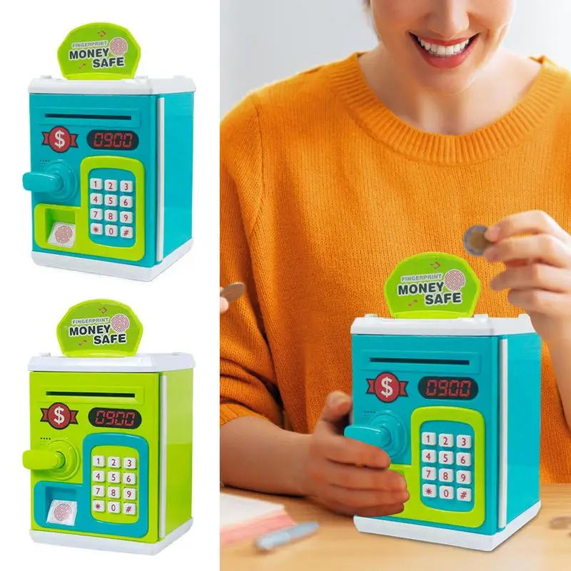 Toy Safe Box Electronic Toy Safe Bank Money Saving Box With Password Atm Money Bank With Music & Light Jar For