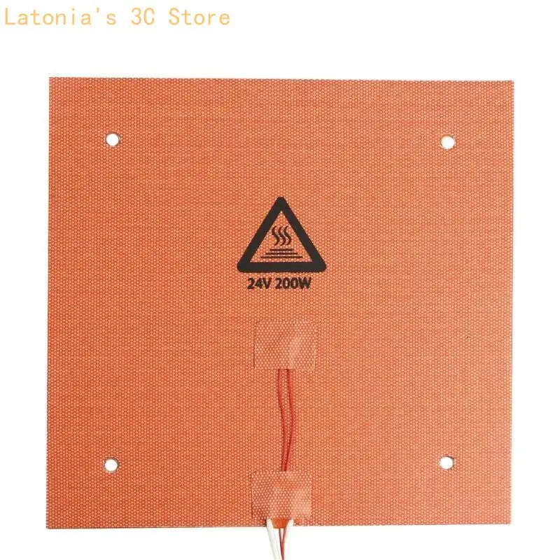 235x235mm 24V 200W Wasserdichte Silikon Heizung Bett Pad Elektrische Heizmatte für 3D Drucker Ender-3 CR-10 Teil Accs X3UB – Detail 8