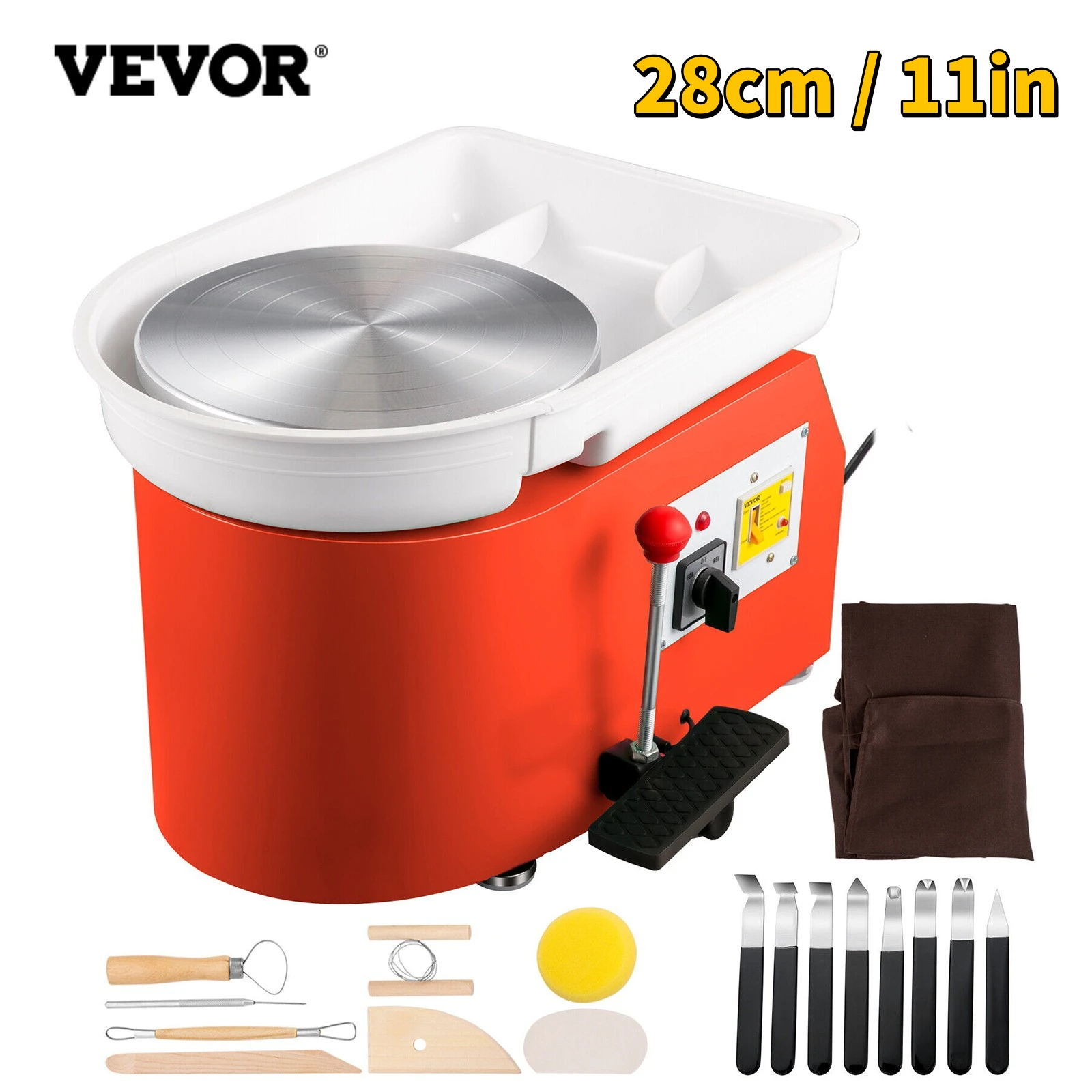 Vevor 11" / 28 Cm Electric Pottery Wheel Machine 350w Manual Handle