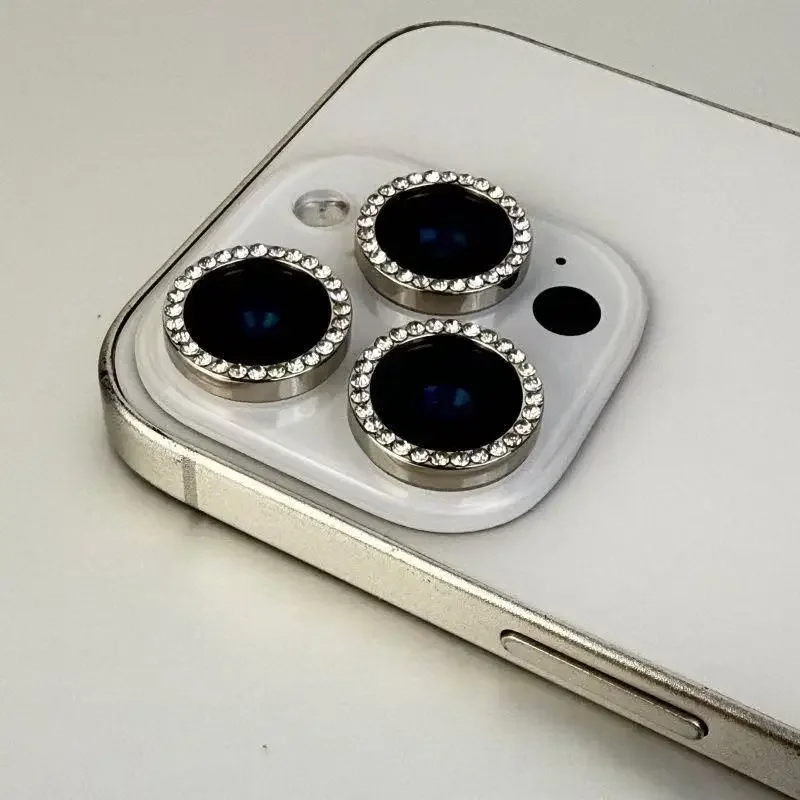 Purple Orange Diamond Camera Lens Protector - Stylish Glass Accessory