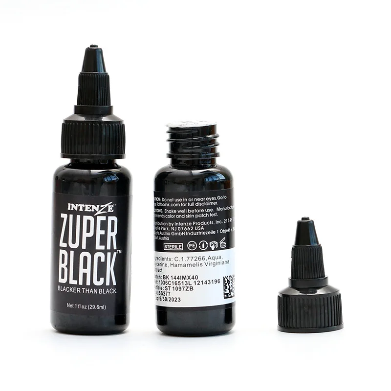 Grand Aqua Black permanent tattoo ink, 12 oz (360 ml), permanent black tattoo ink for body painting