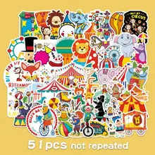 

Stickers Circus Animal Kawaii Stickers Stationery Helmet Notebook Water Cup Refrigerator Sticker Toys for Children Decal Toy