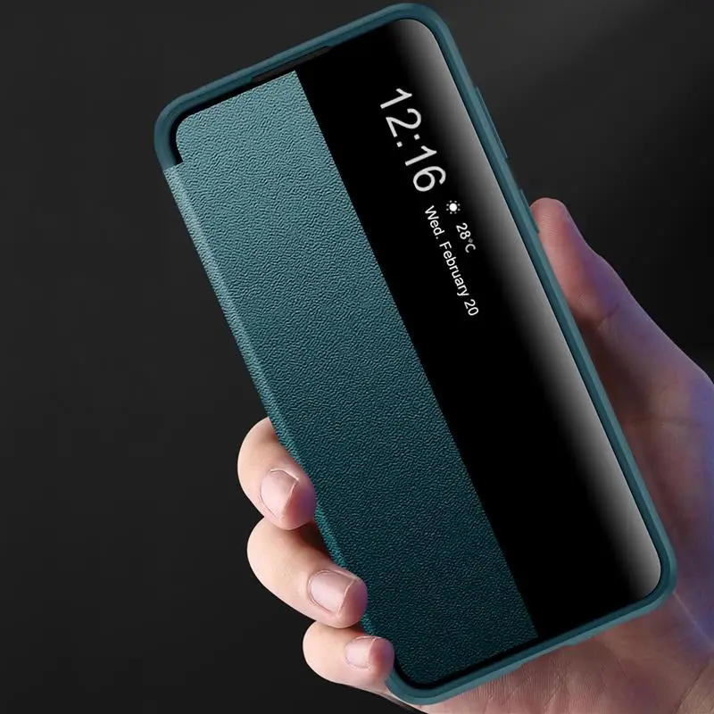 Чехол-книжка из искусственной кожи с окошком для Huawei Honor 70 Pro ...