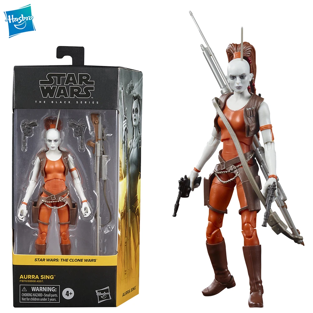 

[В наличии] Hasbro Звездные войны черная серия Aurra Sing 6-дюймовые оригинальные Аниме фигурки, коллекционные модели игрушек