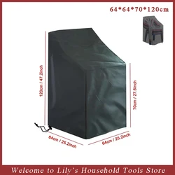 Durable Waterproof Outdoor Chair Cover - Dustproof & Rain Resistant Furniture Protector (64x64x120x70cm)