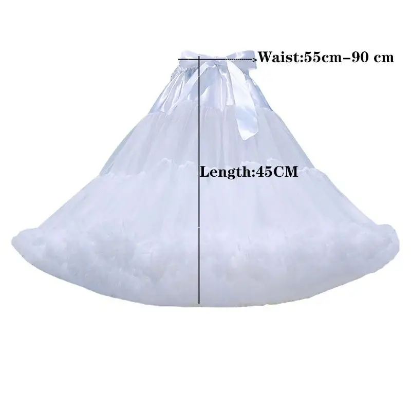 Women Flower Style Lolita Petticoats Crinoline Inner Bustle Cosplay Tutu Puffy Pleater Cancan Skirt Under Wedding Dresses flower girl underskirt wedding underskirt lolita petticoat wedding petticoat petticoat underskirt petticoat skirt tulle tutu skirt