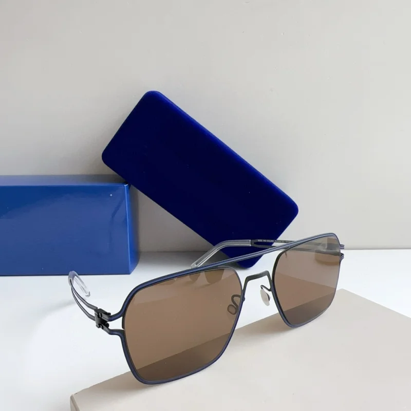 Deutschland Marke Design Schraubenlose Sonnenbrille Titan Ultraleicht Platz Mode Männer Sonnenbrille Große RIKU Gläser Auge Hohe Qualität – Detail 16