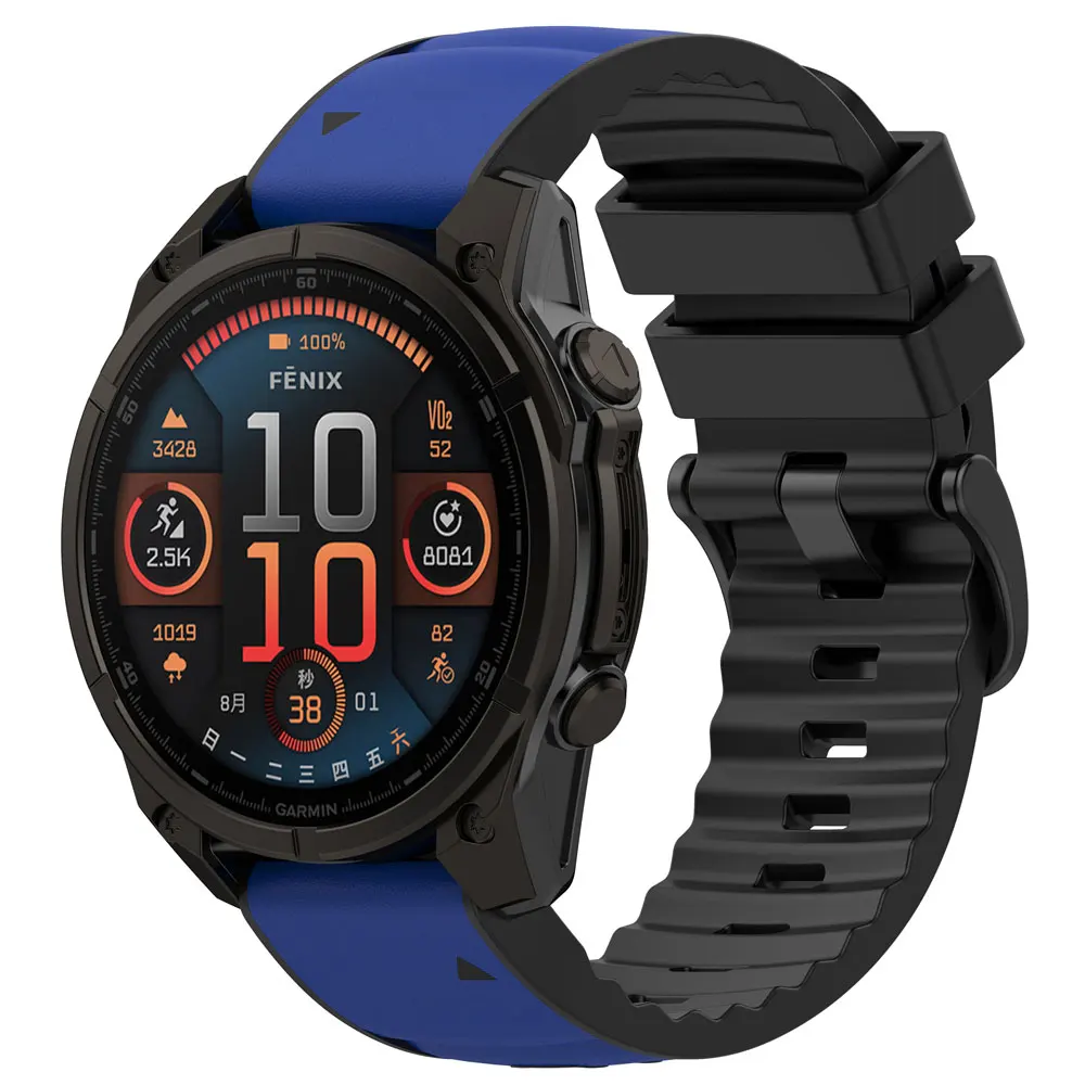 Elegant Leather and Silicone Watch Band - 22mm/26mm Strap