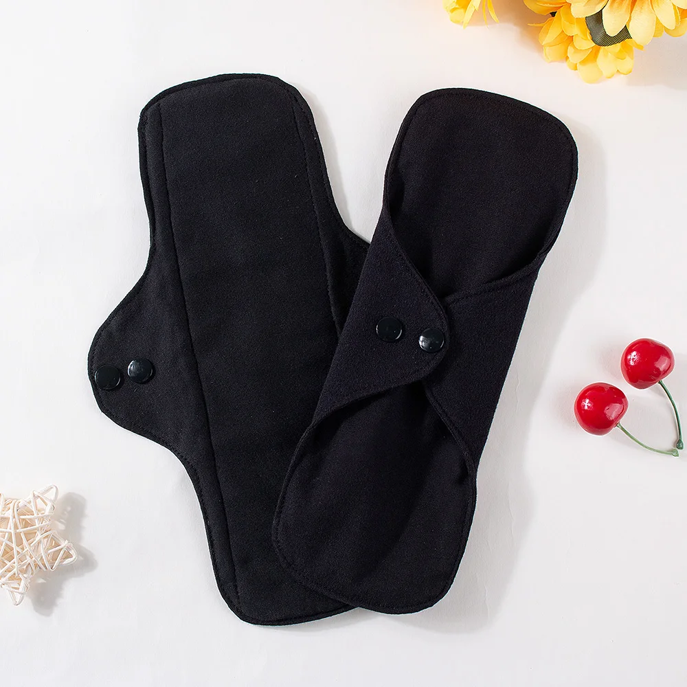 Sanitary Pads 4pcs Full Cotton Mama Cloth Night Long Sanitary Pads Washable Sanitary Napkins For Female Reusable Panty Liners