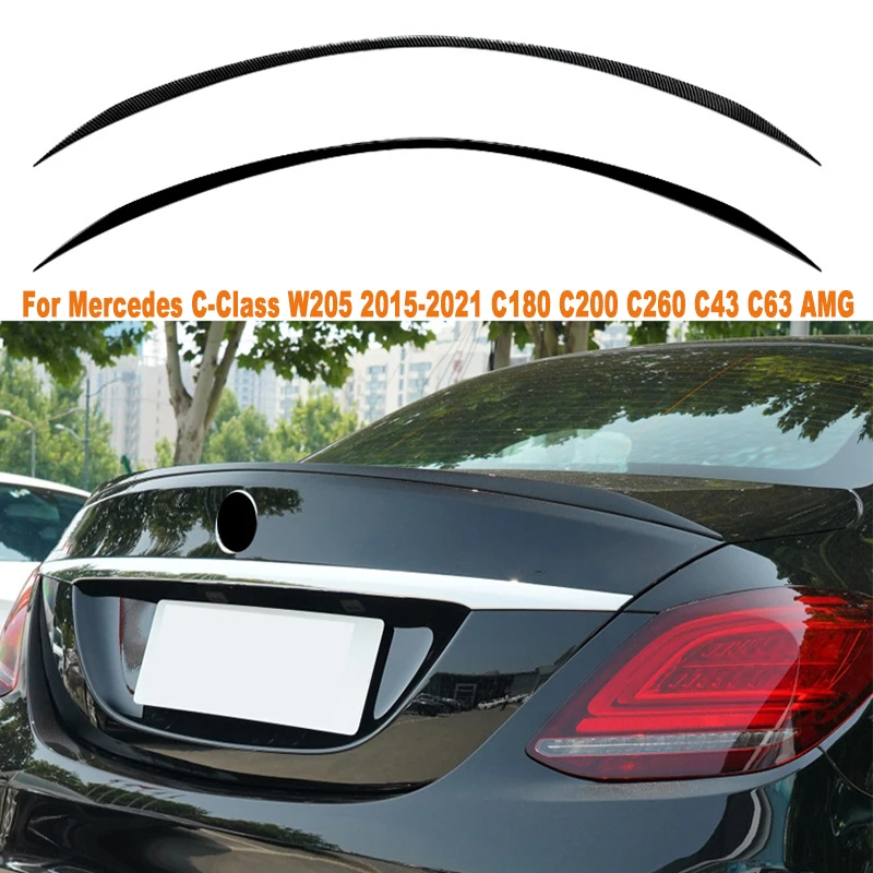 Задние крылья для Mercedes C-Class W205 2015-2021 C180 C200 C260 C43 C63 AMG, фиксированный ветровой спойлер, заднее крыло, аксессуары для украшения автомобиля