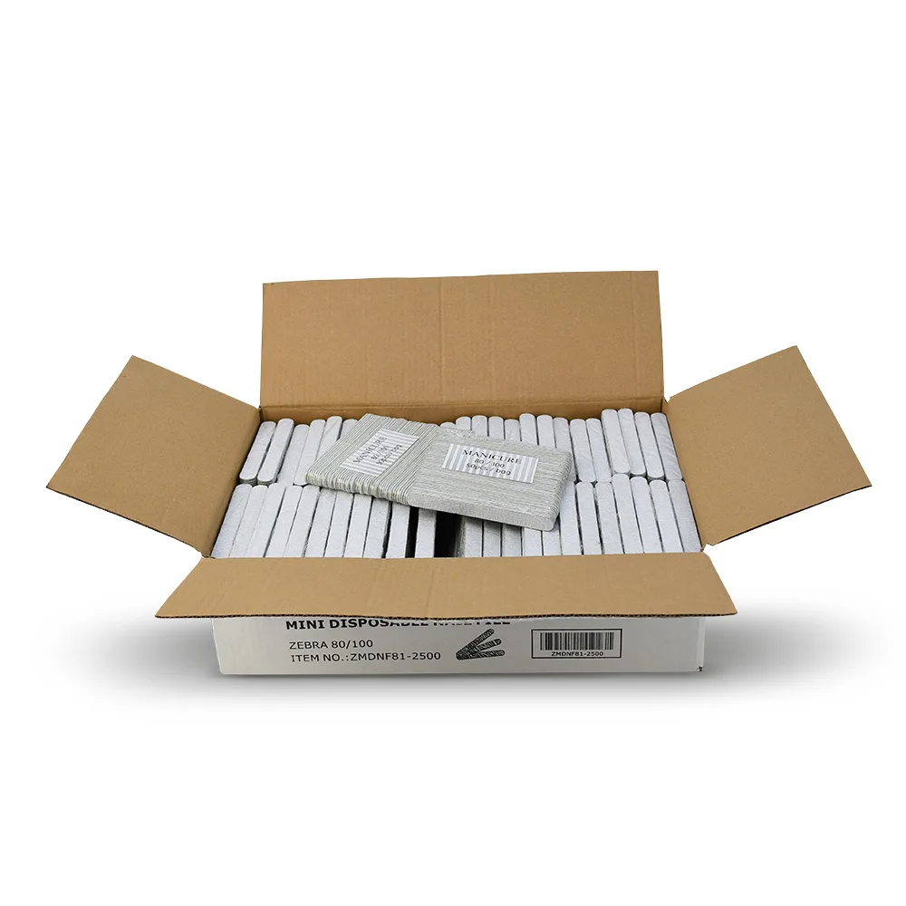 5000Pcs/Carton Mini Nail File 80/100 Grit Disposable Nail Buffer Files