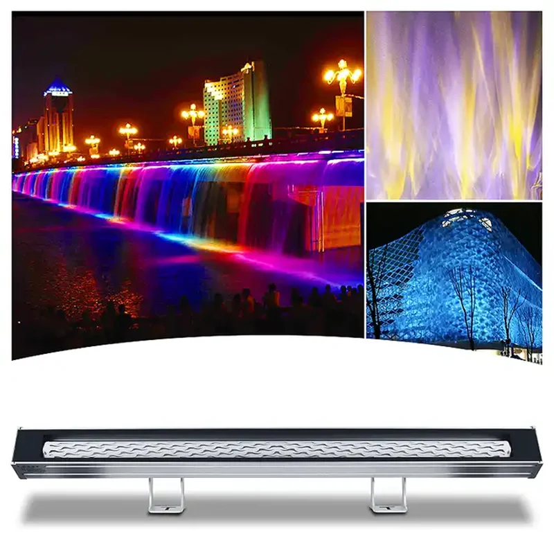 

Dynamic Full Color Water Wave LED Wall Wash Light Outdoor Waterproof LED Exterior Wall Ground Water Ripple Atmosphere Light