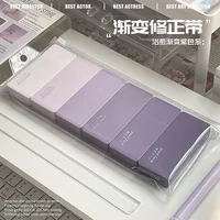 6 Pcs Gradient Purple Correction Tape Kawaii Large Capacity Correction Tape Student Prize Stationery School Supplies 6