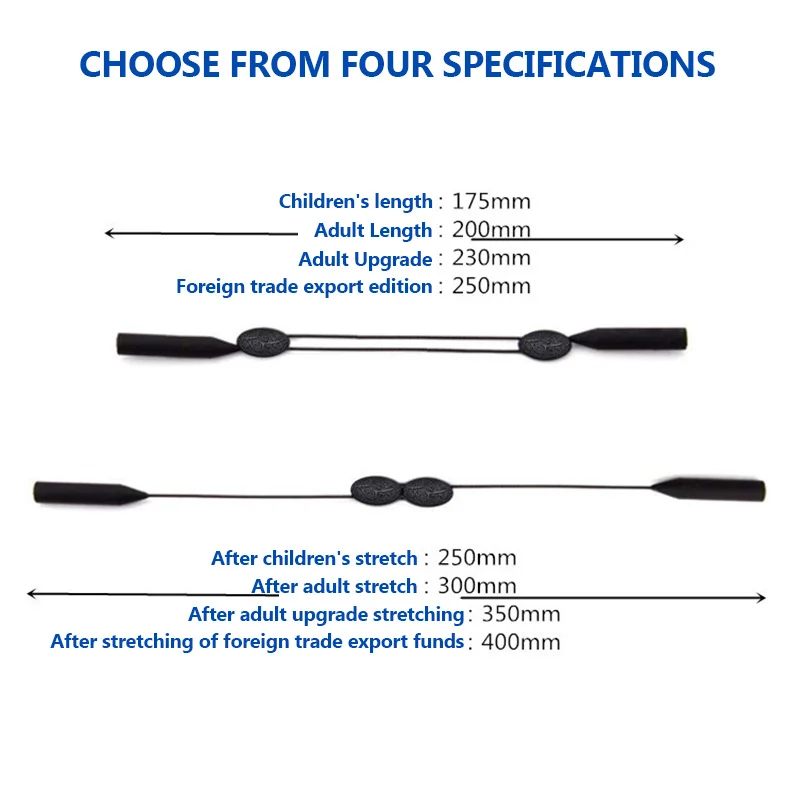 Adjustable Eyewear Retainer Universal Fit Eyeglass Sports Sunglasses Retainer Sport Unisex