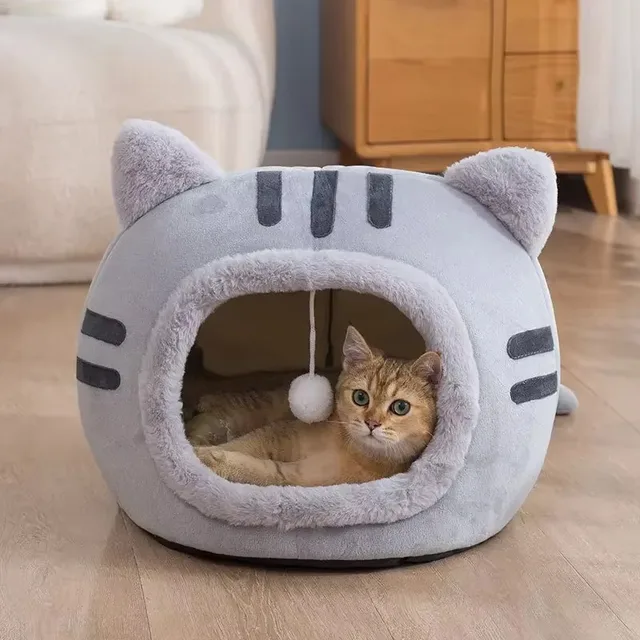 New Deep Sleep Comfort In Winter Cat Bed Iittle Mat Basket Small Dog House Products Pets Tent Cozy Cave Nest Indoor Cama Gato 4