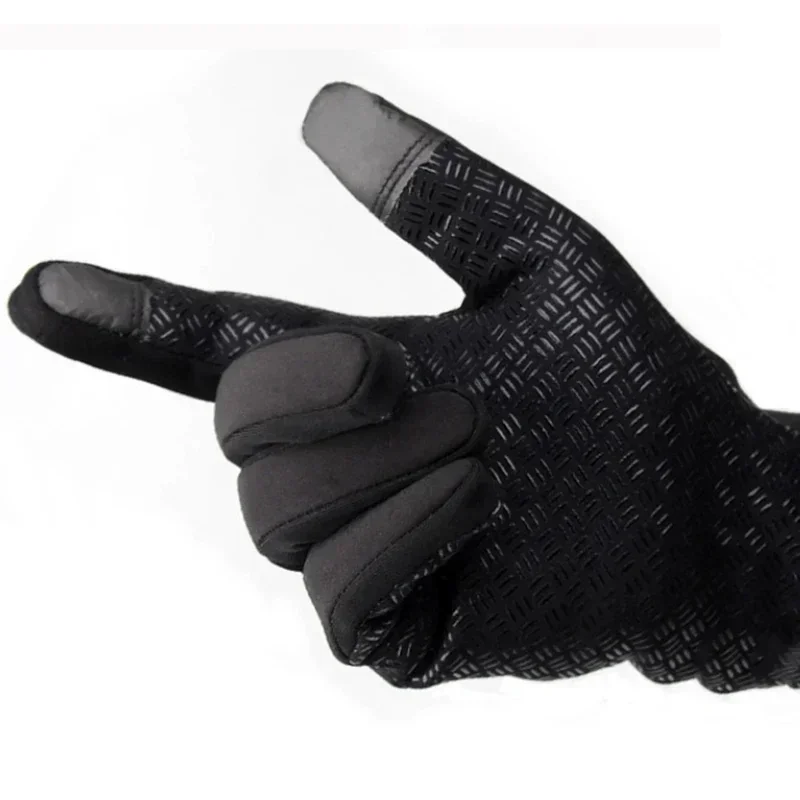 Winter Gloves For Men Waterproof Windproof Cold Gloves Snowboard Motorcycle Riding Driving Warm Touchscreen Zipper Glove 4