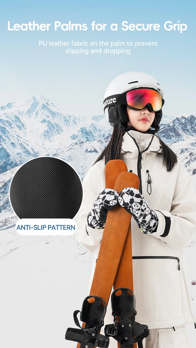 children snow gloves design