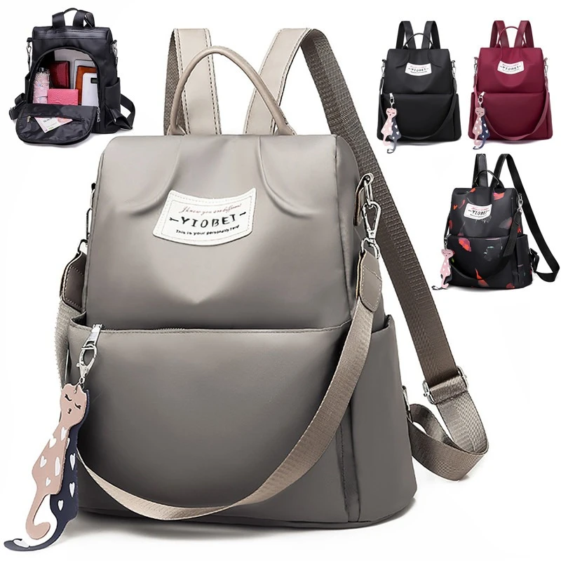 Fashion AntiTheft Backpack Women Casual School Bags Teenage Girl Multi