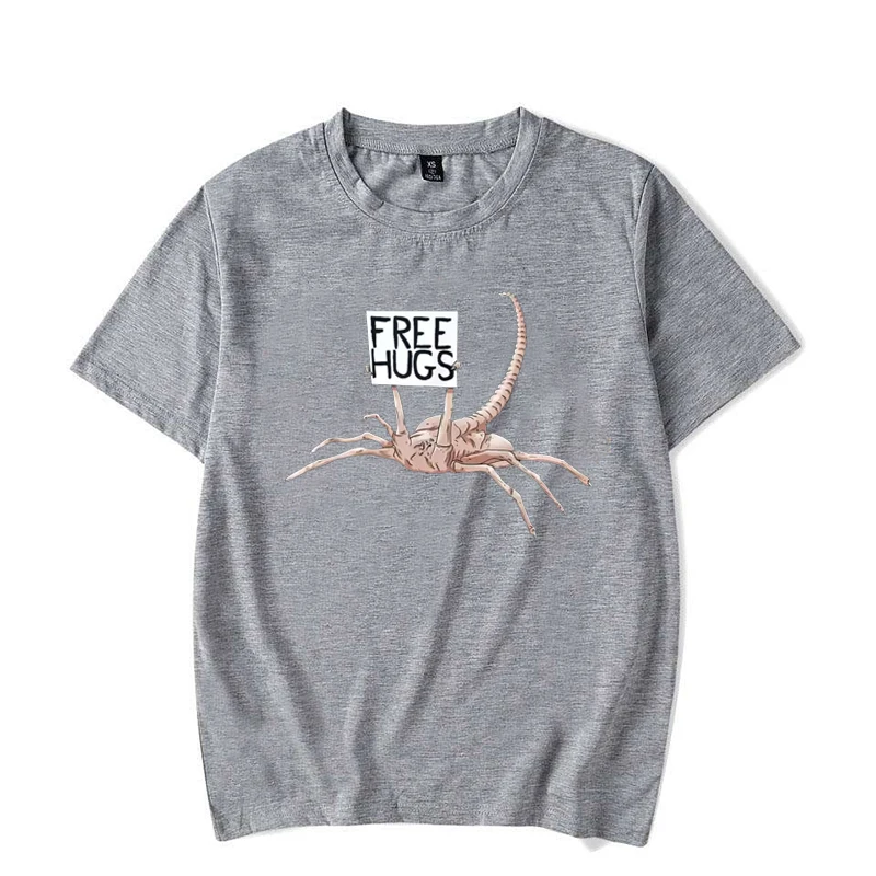 Free Hugs Lustiges Facehugger Aliens T-Shirt Harajuku T-Shirt Bequemes Hip Hop Design Top T-Shirts – Detail 5