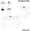 Kitchen Table Set for 4, Modern High Top Table with 4 High Bar Stools, 5-Piece Counter Height Dining Table Set White Oak 2