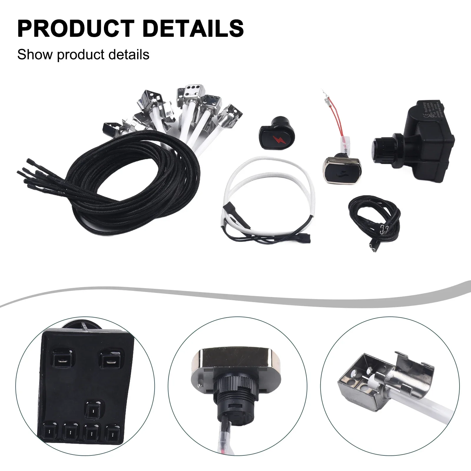 Gas Cooker Igniter Barbecue Electronic Ignition Parts Igniter Kit For CharBroil Ignition Systems 463224912 463231711 Gas Grill Replacement