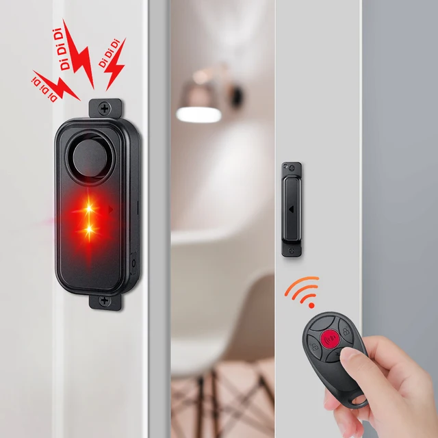 Door And Window Alarm With Led Light  Magnetic Sensor Detector Outdoor Waterproof Fence Security Alarm Sensor for Kid Safety 2
