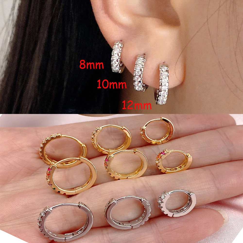 2pcs/set Multicolor Cubic Zirconia Intersecting Line Design