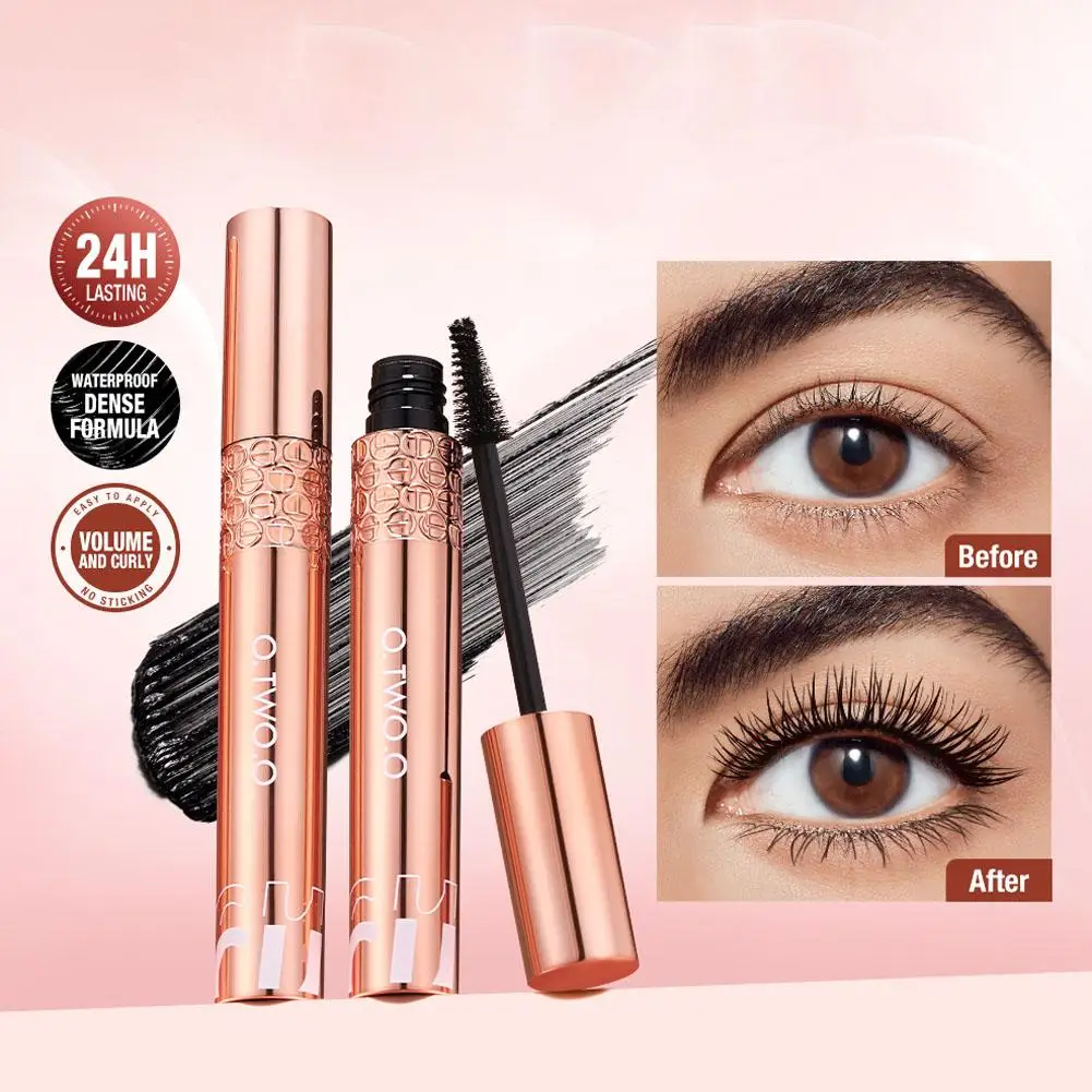 

3D Volume Mascara Lengthening Black Lash Eyelash Extension Eye Mascara Gold Lashes Color Makeup Long-wearing Beauty Brush V6N2