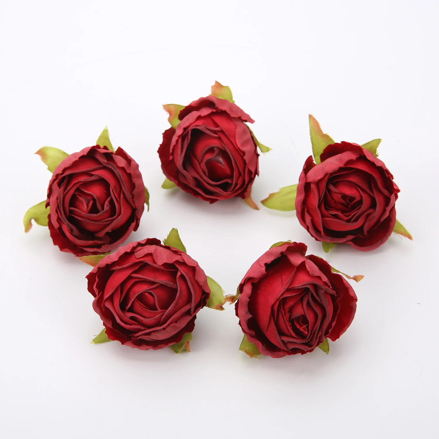 5/10 Stück 4 cm künstliche Rosenblütenköpfe aus Seide für Hochzeitsdekoration, DIY-Kranz, Sammelalbum, gefälschte Blumen, Wanddekoration, Heimdekoration – Detail 11