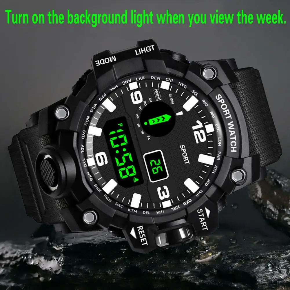 

Multi-functional Watch for Practical Use Stylish Durable Multifunctional Outdoor Sports Watch for Men for Students for Running