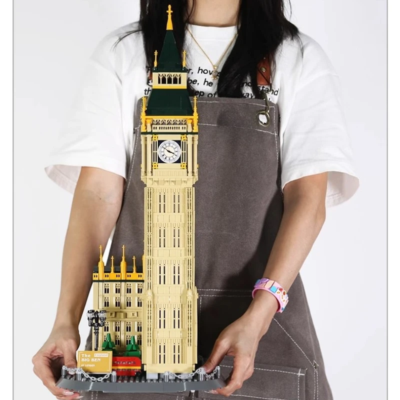 Big Ben London Landmark Architectural Building Blocks, Educational Display Model Toy Gift for Kids & Adults