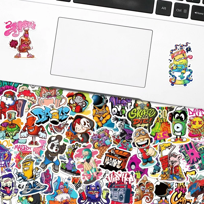 Dunkle Gotische Katze Aufkleber 50 Stück, Gothic Black Cat Sticker Set