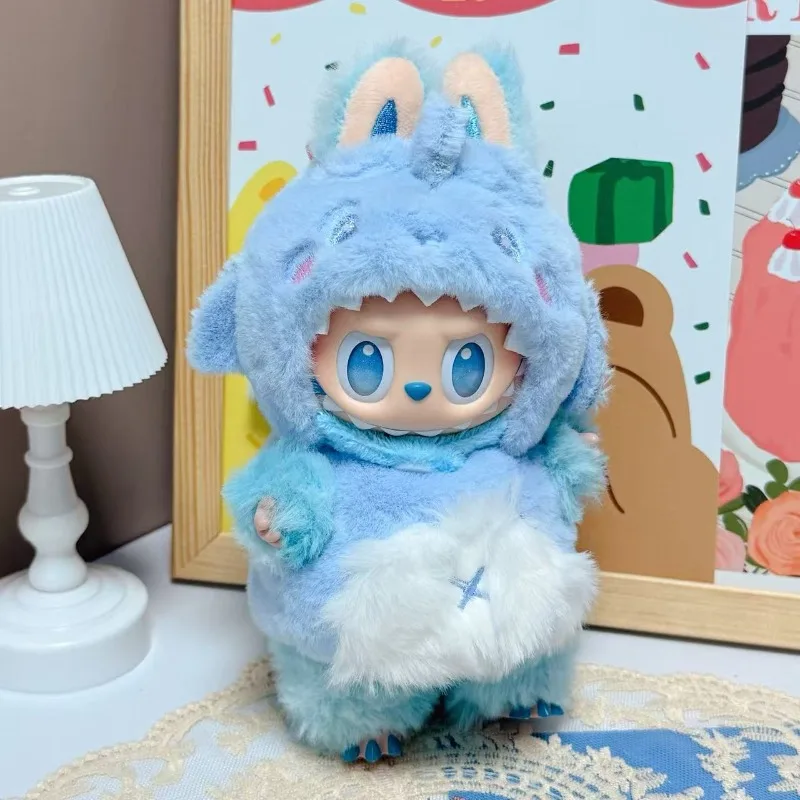 Labubu 2nd Gen Sitting Party Plush Outfit – Macaron Shark Edition Doll Clothes (No Doll Included) 1