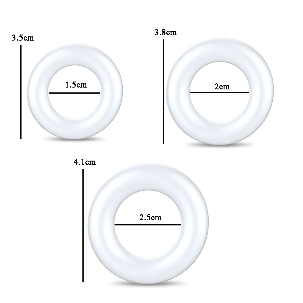 Mâle 6 pièces 1 ensemble Silicone verrouillage anneau bondage érection retard éjaculation réutilisable agrandissement balle civière Se_voghion.com