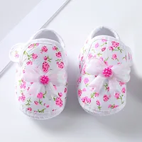 Newborn Shoes Infant Baby Girls Toddler Shoes Infant Toddler Walkers Shoes Bow Princess Shoes Sandals Bowknot Flat Walkers Shoes 5