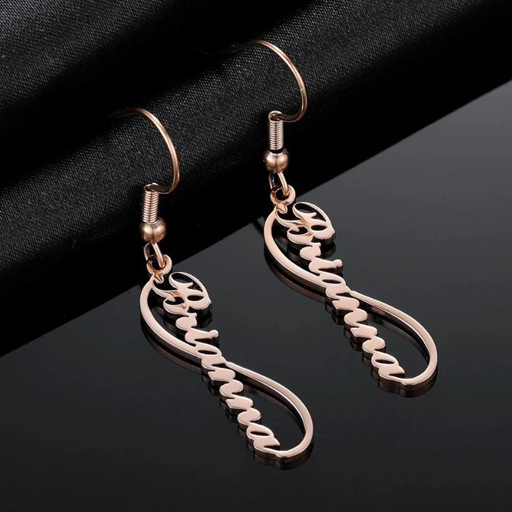Personalized Customized Letter Name Personalized Trend earrings Stainless steel Premium Earrings Exquisite gift for Girlfriend