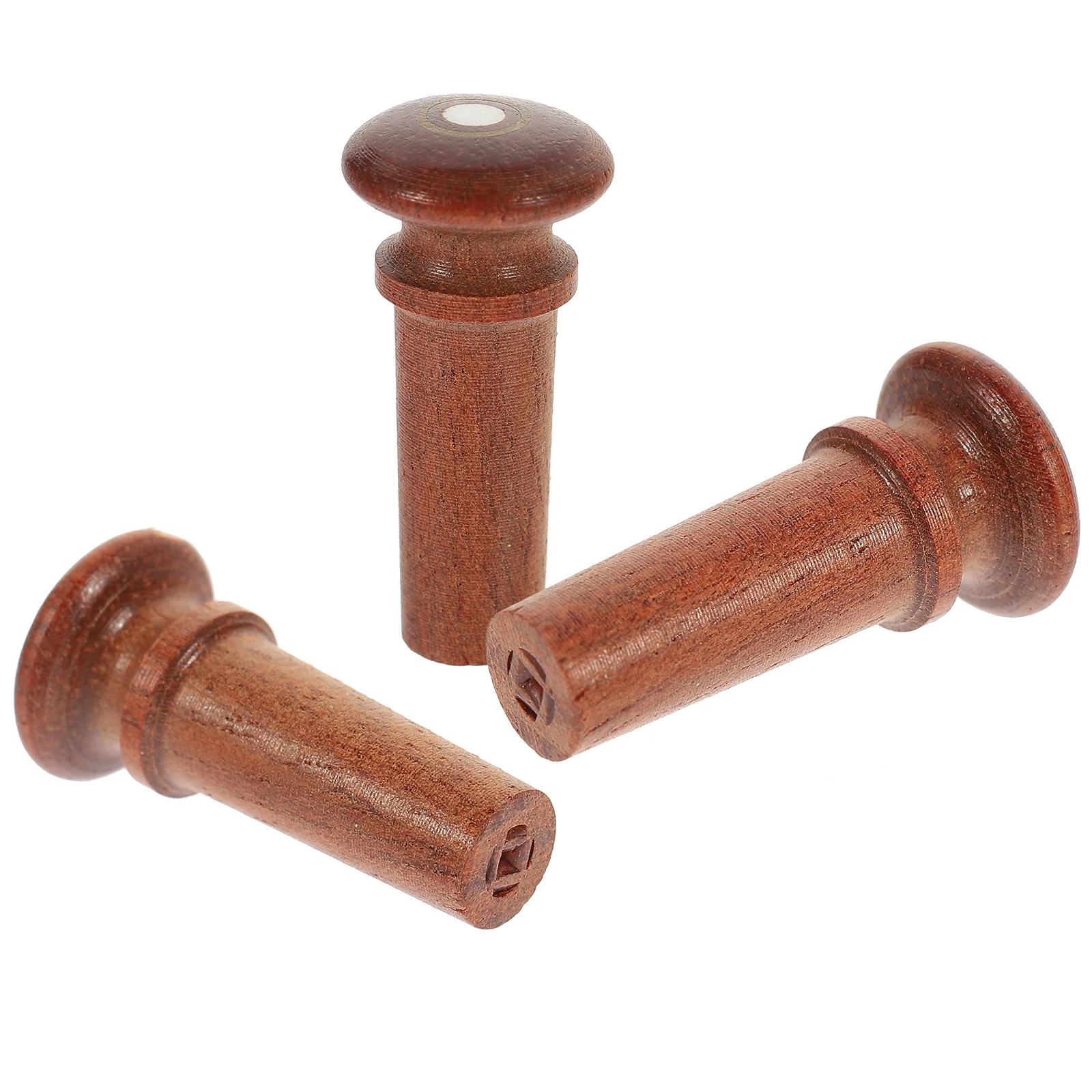 Violin Tail Button 3 Pcs Wood Endpin Replacement Pegs Tailpiece Chinrest Bridge Musical Instruments Accessories Parts