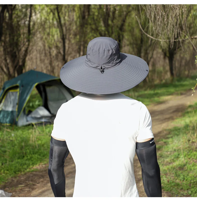 Outdoor-Visierhut für Herren, großer Kopf für Fischerkappen, Tarnung, Camping, Angeln, männlich, Übergröße, 60–65 cm – Detail 13