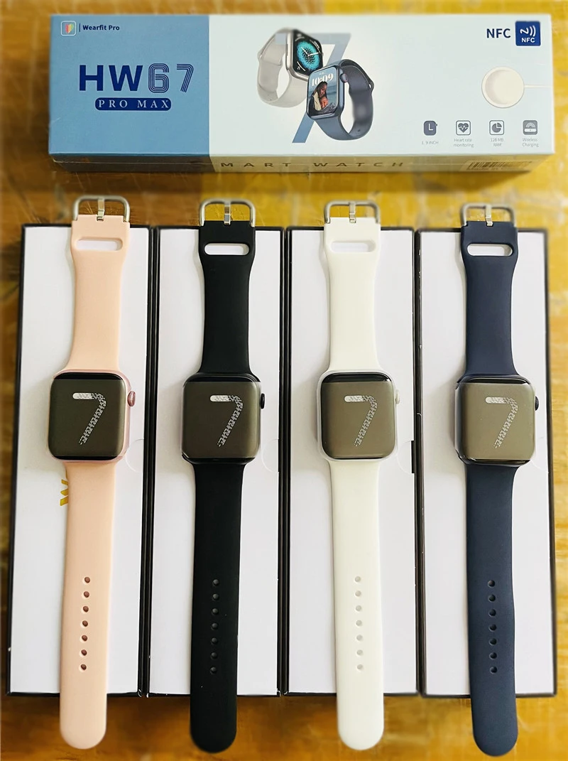 2022 New HW67 Pro max Smart Watch 1.9 inch Series 7 NFC Voice Assistant Payment Bluetooth-Call Smartwatch Men PK iwo W27 W37
