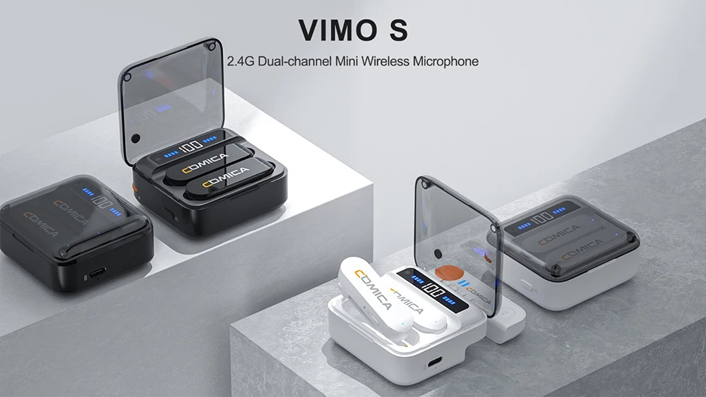 Vimo S 2.4G Wireless Lavalier Microphone Compact Lapel Microphone With Charging