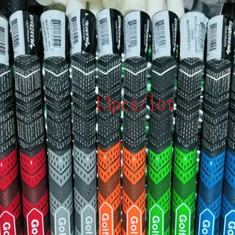 Pro-Grade Golf Grip Bundle: 13pcs Standard/Midsize Rubber 4 Accessories-Fits Irons & Woods