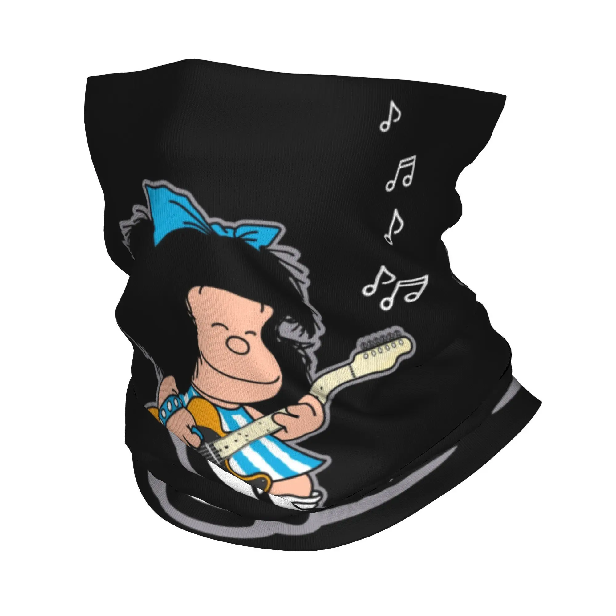 Mafalda Quino Comics Neck Gaiter Women Men UV Protection Winter Classic Cartoon Manga Bandana Scarf for Ski