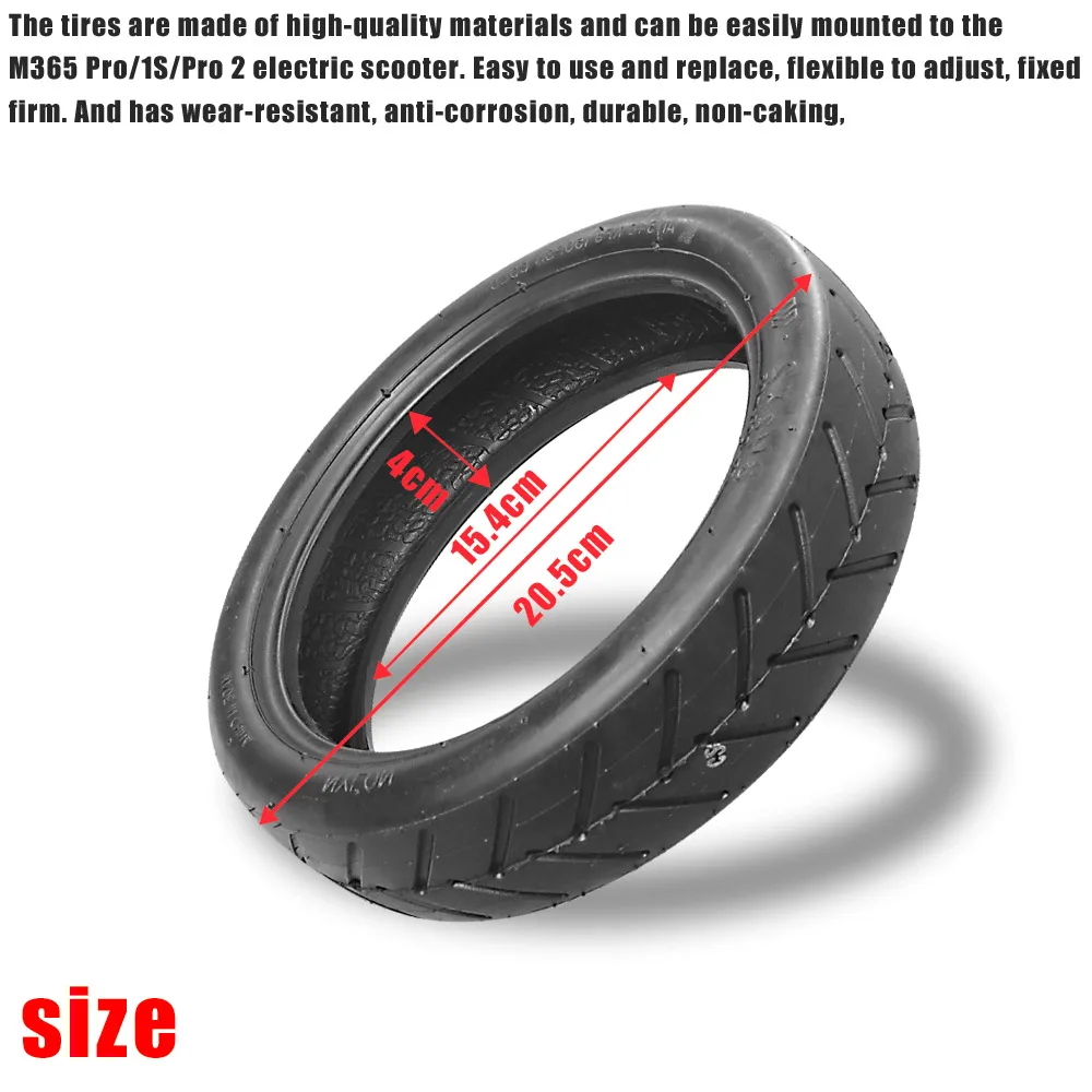 8.5 Inch Road Tire 8 1/2X2 Tubeless tyre for Xiaomi Electric Scooter M365 1S Pro Pro2 Kickscooter 50/75-6.1 Vacuum Tire